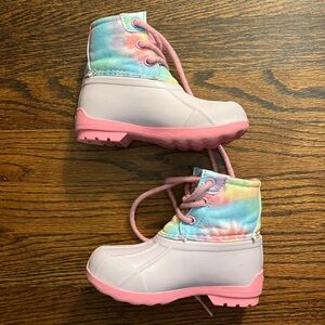 Size 7 Pink Sperry Duck Boots